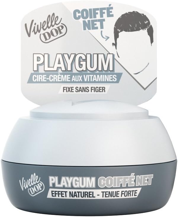 Vivelle Dop Playgum Coiffé Net Cire-Crème aux Vitamines Effet Naturel - Tenue Forte
