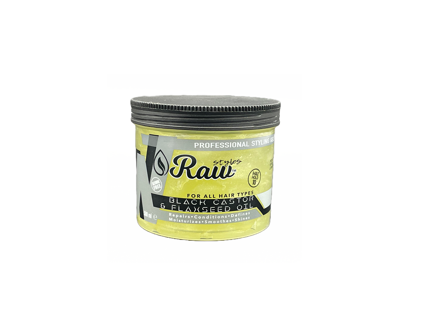 Raw Gel Capillaire Huile de Ricin Noir et de Lin