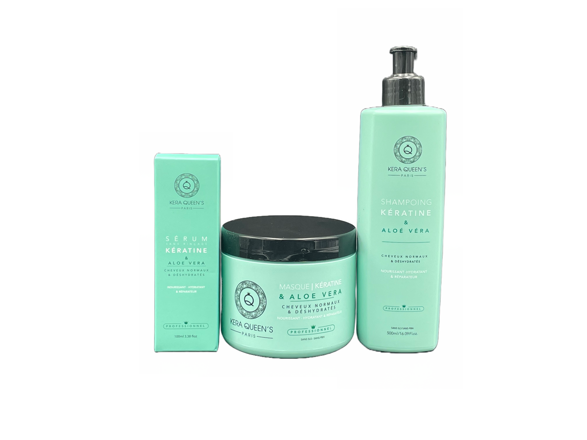 Kera Queen's Haarpflege-Set – Lifting Maske 1000 Ml + Shampoo 500 Ml, Mit Keratin & Rizinusöl