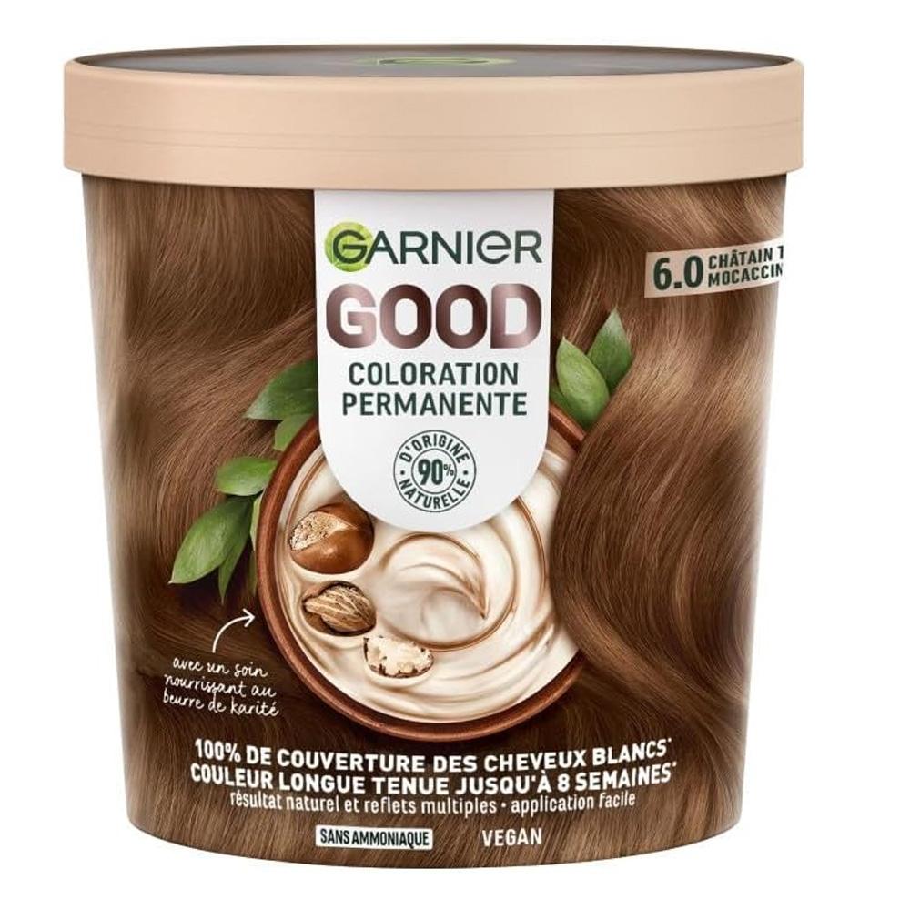 Garnier GOOD Coloration Permanente 6.0 Châtain Très Clair Mocaccino