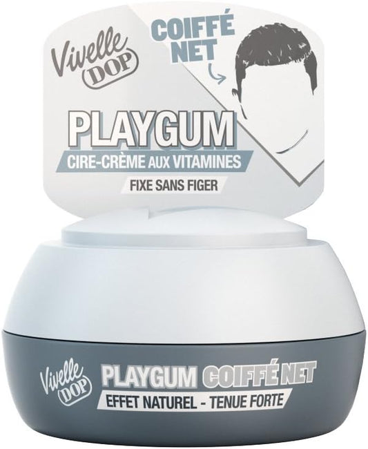Vivelle Dop Playgum Coiffé Net Cire-Crème aux Vitamines Effet Naturel - Tenue Forte