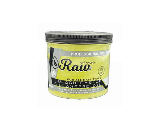Raw Gel Capillaire Huile de Ricin Noir et de Lin