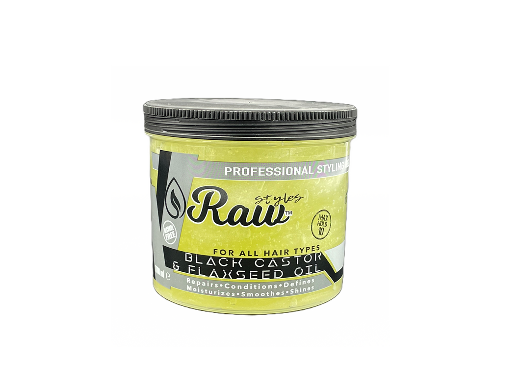 Raw Black Castor Oil and Linseed Hair Gel