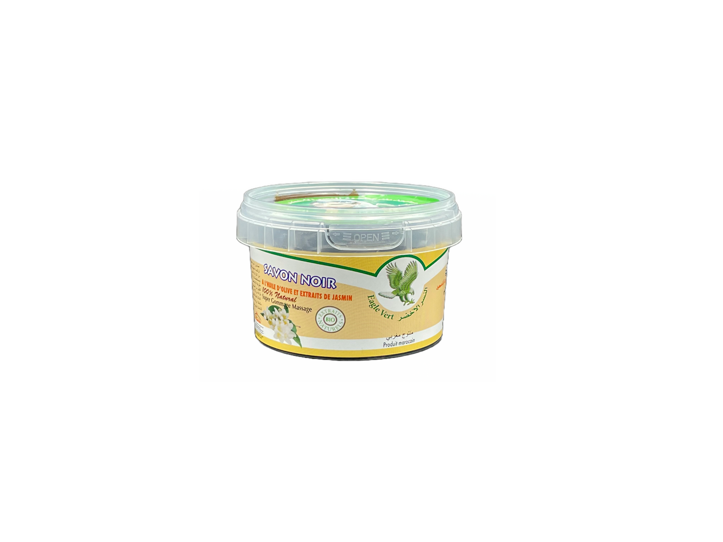 Eagle Vert Black Soap with Olive Oil and Jasmine Extracts